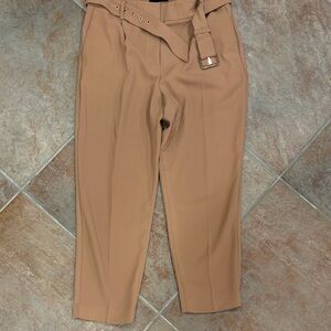 Express Tan Belted Trousers